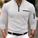 Adrian - Half-Zip Athletic Polo White