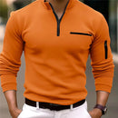 Adrian - Half-Zip Athletic Polo Orange